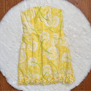 Lilly Pulitzer Olie Strapless Dandelion Mini Dress